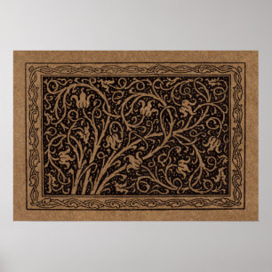 Poster William Morris Campion Cuir Damassé