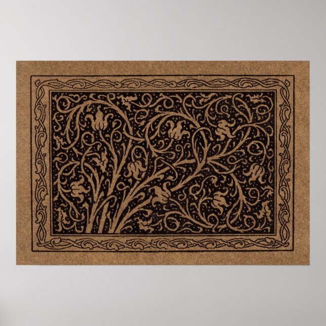 Poster William Morris Campion Cuir Damassé (Devant)