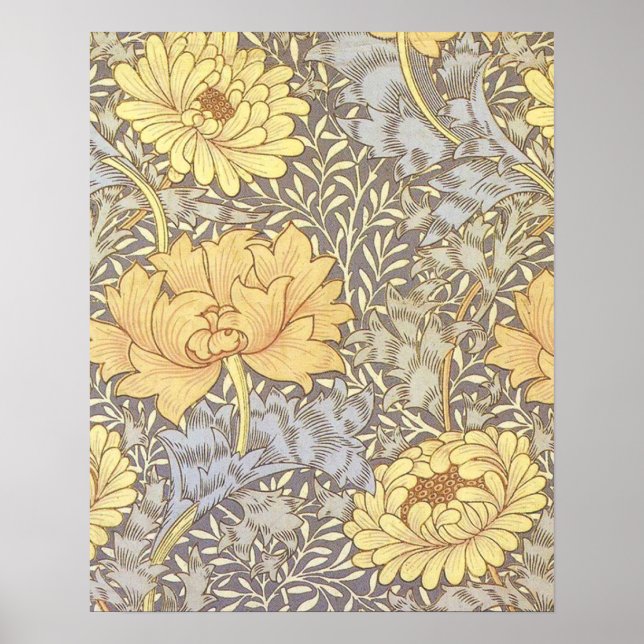 Poster William Morris Chrysanthemum Jolie Fleur (Devant)