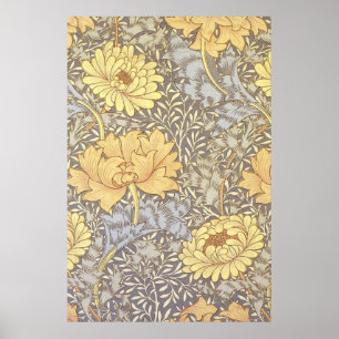 Poster William Morris Chrysanthemum Jolie Fleur