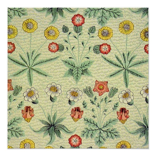 Poster William Morris Daisy Floral Fond d'écran Motif (Devant)