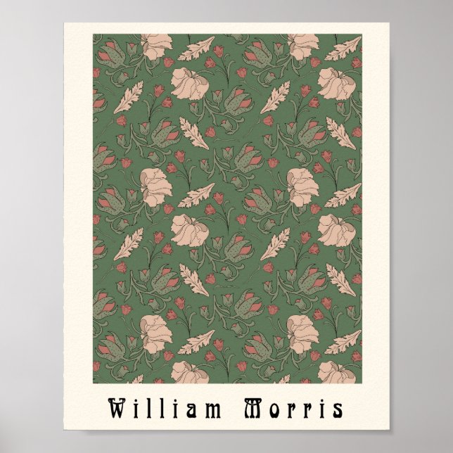 poster William Morris fleurs Art nouveau vintage (Devant)