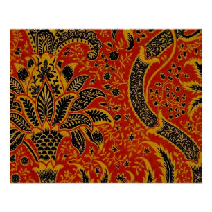 Poster William Morris India Rouge Floral Vintage Classiqu