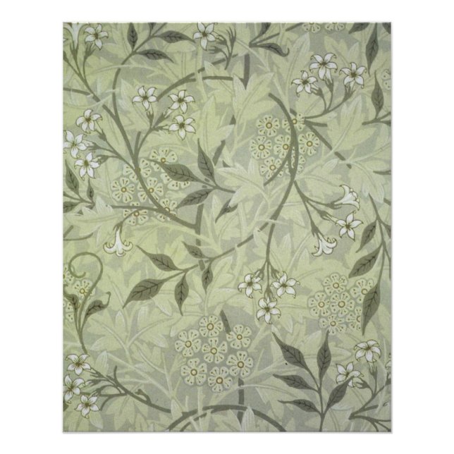 Poster William Morris Jasmine Botanique Antique Vintage (Devant)