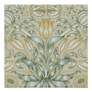 Poster William Morris Motif Grenade Antique Lily
