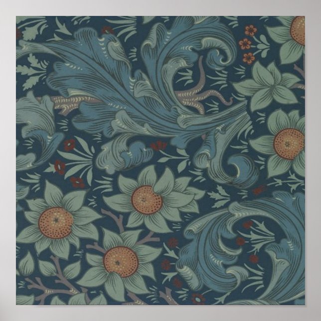 Poster William Morris Orchard Pattern Wallpaper (Devant)
