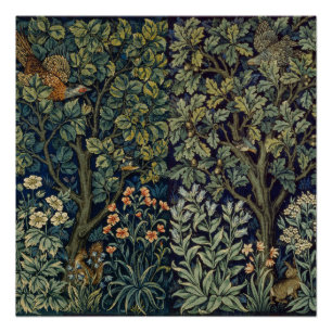 Poster William Morris Pheasier Bois Bois