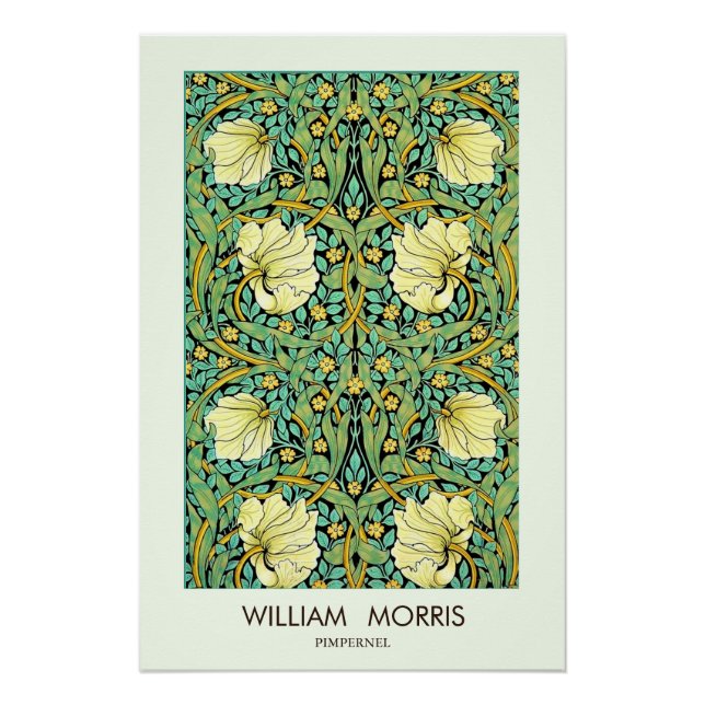 Poster William Morris Pimperrnel Style de mission (Devant)