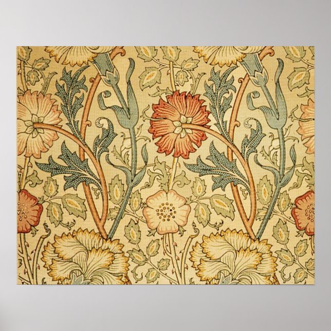 Poster William Morris Rose Flower Fond d'écran Motif (Devant)