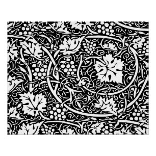 Poster William Morris Vin de raisin noir blanc