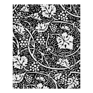 Poster William Morris Vin de raisin noir blanc