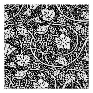 Poster William Morris Vin de raisin noir blanc