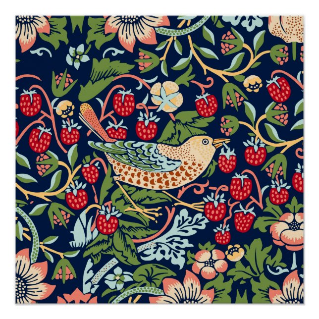 Poster William Morris Voleur de Fraises (Devant)