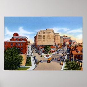 Poster Wilmington Delaware Delaware et Washington St.