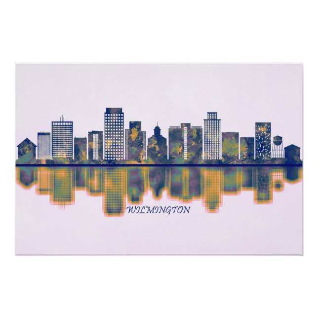 Poster Wilmington Skyline (Devant)
