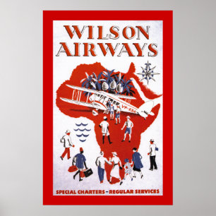 Poster Wilson Airways ~ Afrique