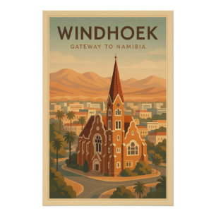 Poster WINDHOEK – Porte d'entrée de la Namibie