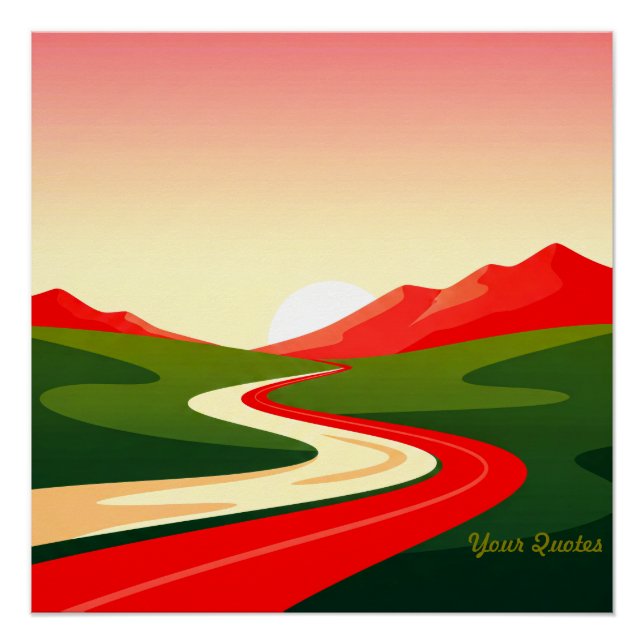 Poster Winding Road Toward the Sun (Devant)