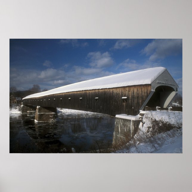 Poster Windsor Cornish Covered Bridge (Devant)