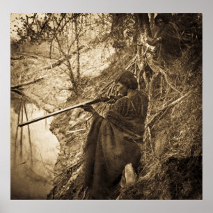 Poster Winnebago Indian Chief Duck Hunting