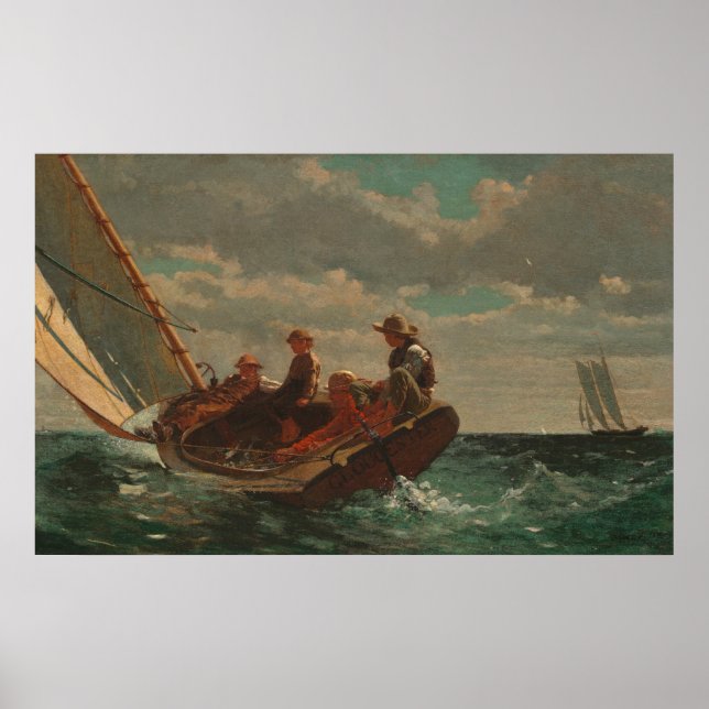 Poster Winslow Homer Brezing Up (Devant)