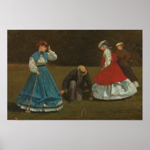 Poster Winslow Homer - Croquet Scene