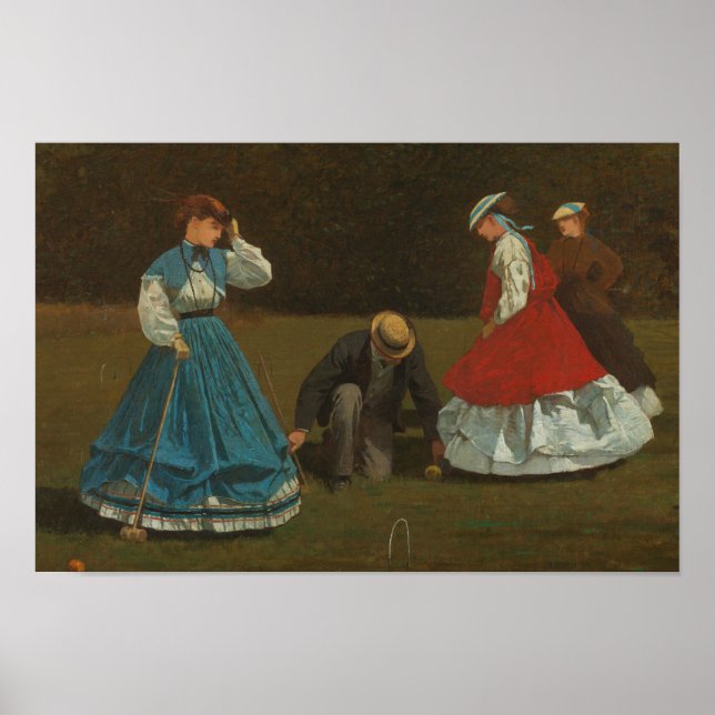 Poster Winslow Homer - Croquet Scene (Devant)