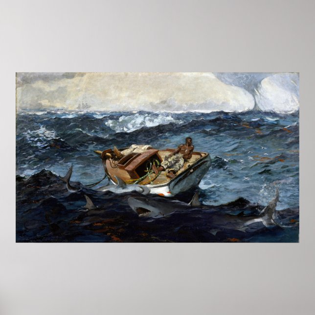 Poster Winslow Homer The Gulf Stream (Devant)