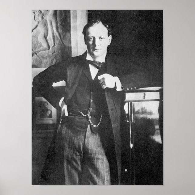 Poster Winston Spencer Churchill en 1904 (Devant)
