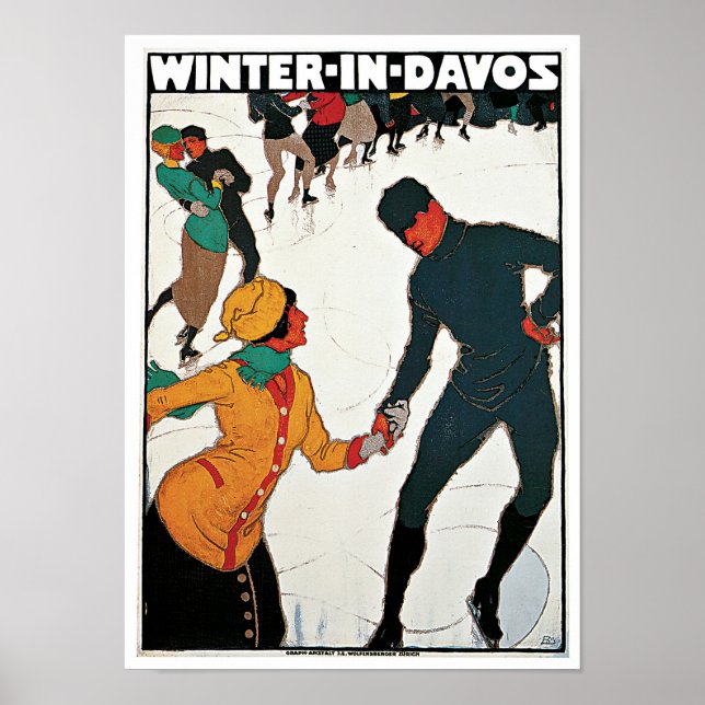 Poster Winter in Davos (Devant)
