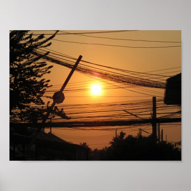 Poster Wired Sunset ... Krung Thep, Thailand (Devant)