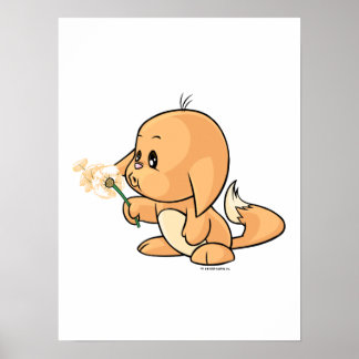 Poster Wishing orange Kacheek