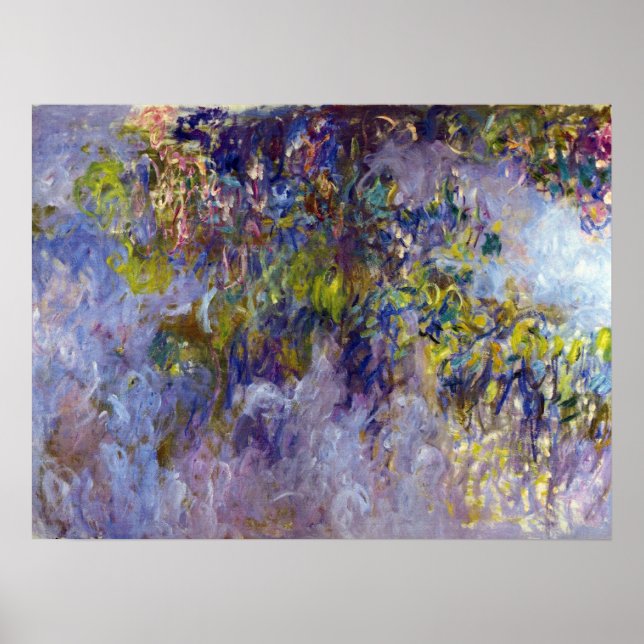 Poster Wisteria (moitié gauche) de Claude Monet (Devant)
