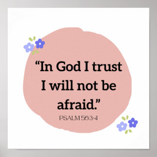 Poster with Bible Verse 12"x12"