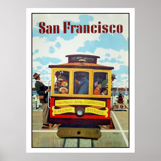 Poster with Cool San Francisco Print (Devant)