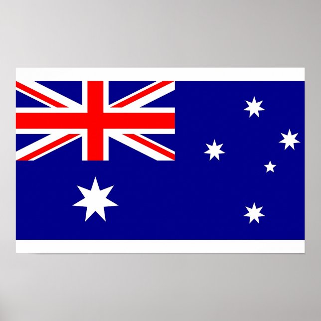 Poster with Flag of Australia (Devant)