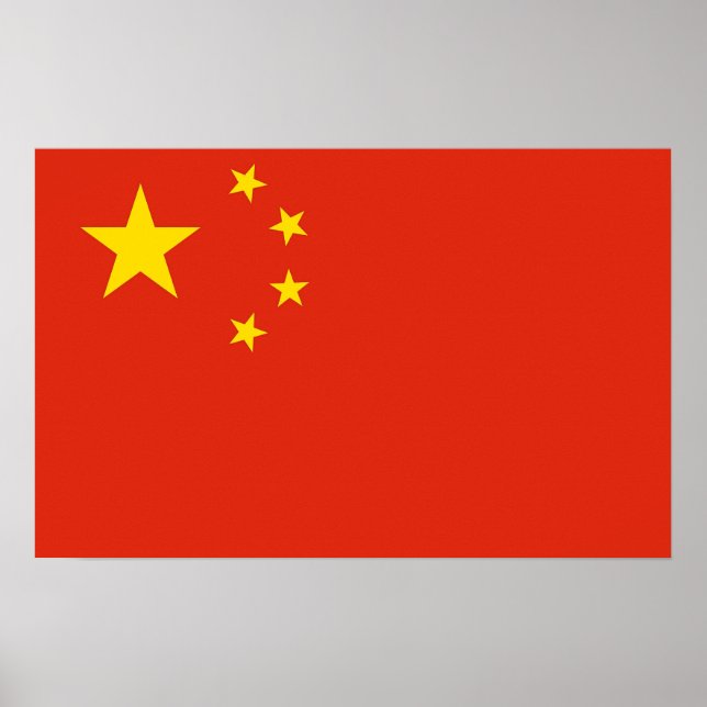 Poster with Flag of China (Devant)