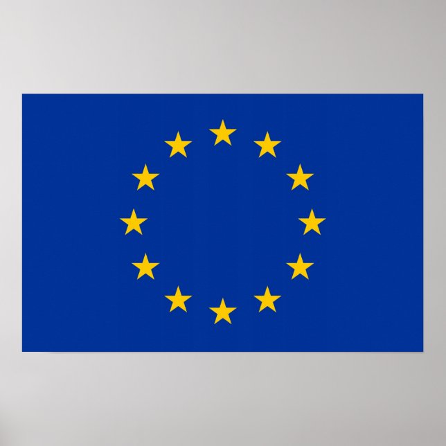 Poster with Flag of European Union (Devant)