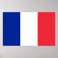Poster with Flag of France