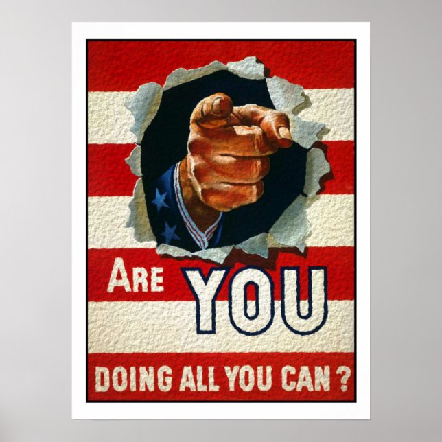 Poster with Patriotic Motive from World War Two (Devant)