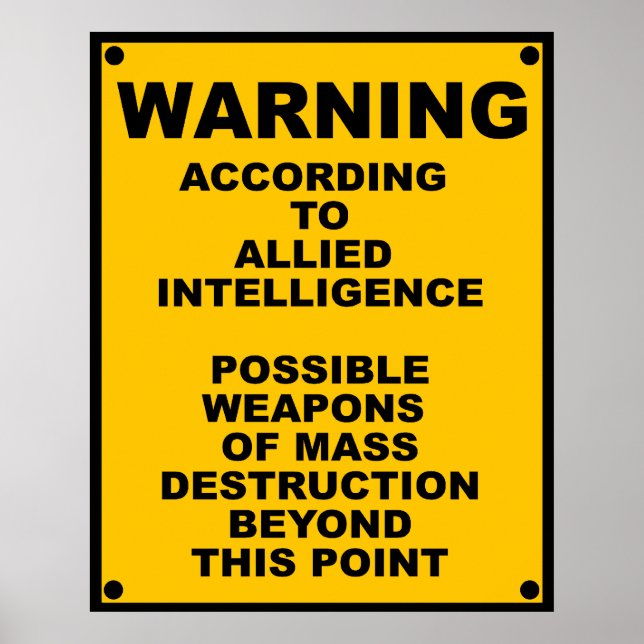 Poster WMD possible ~ Signal d'avertissement de la spotte (Devant)