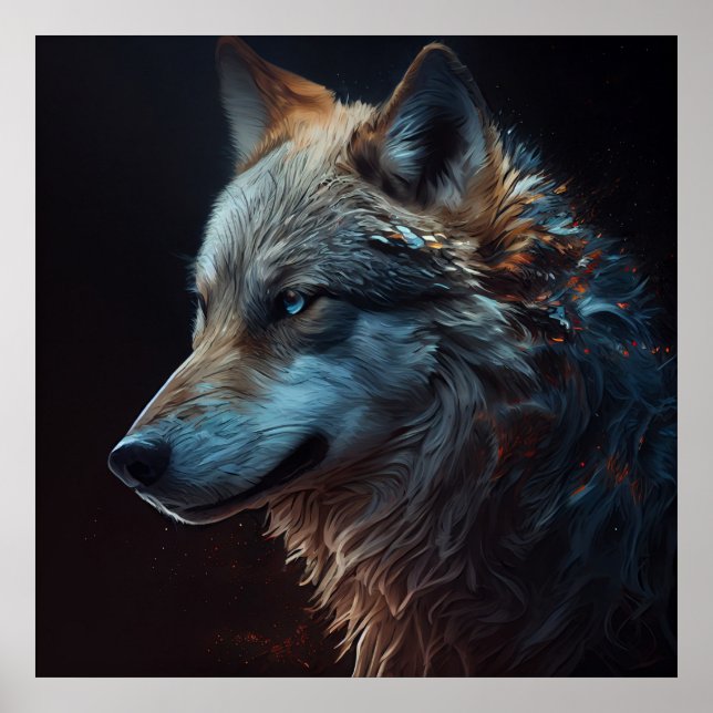 Poster wolf (Devant)