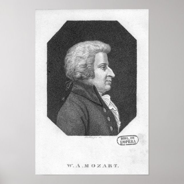 Poster Wolfgang Amadeus Mozart (Devant)