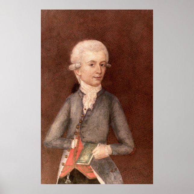 Poster Wolfgang Amadeus Mozart, c.1780 (Devant)