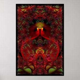Poster Wonderland Abstrait Psychedelic Fractal Art