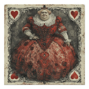 Poster Wonderland Queen of Hearts : Règle rouge