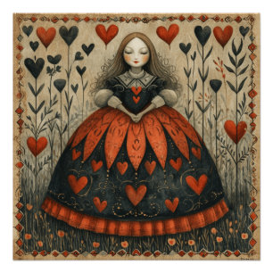 Poster Wonderland Queen of Hearts : Une règle de coeur