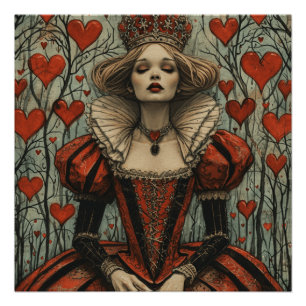 Poster Wonderland Reine des Coeurs : Souverain Rouge