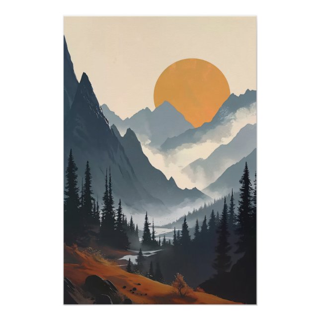 Poster Wood, Moon et Mood (Devant)