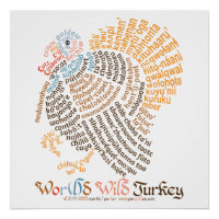 Poster World Word Wild Turkey
